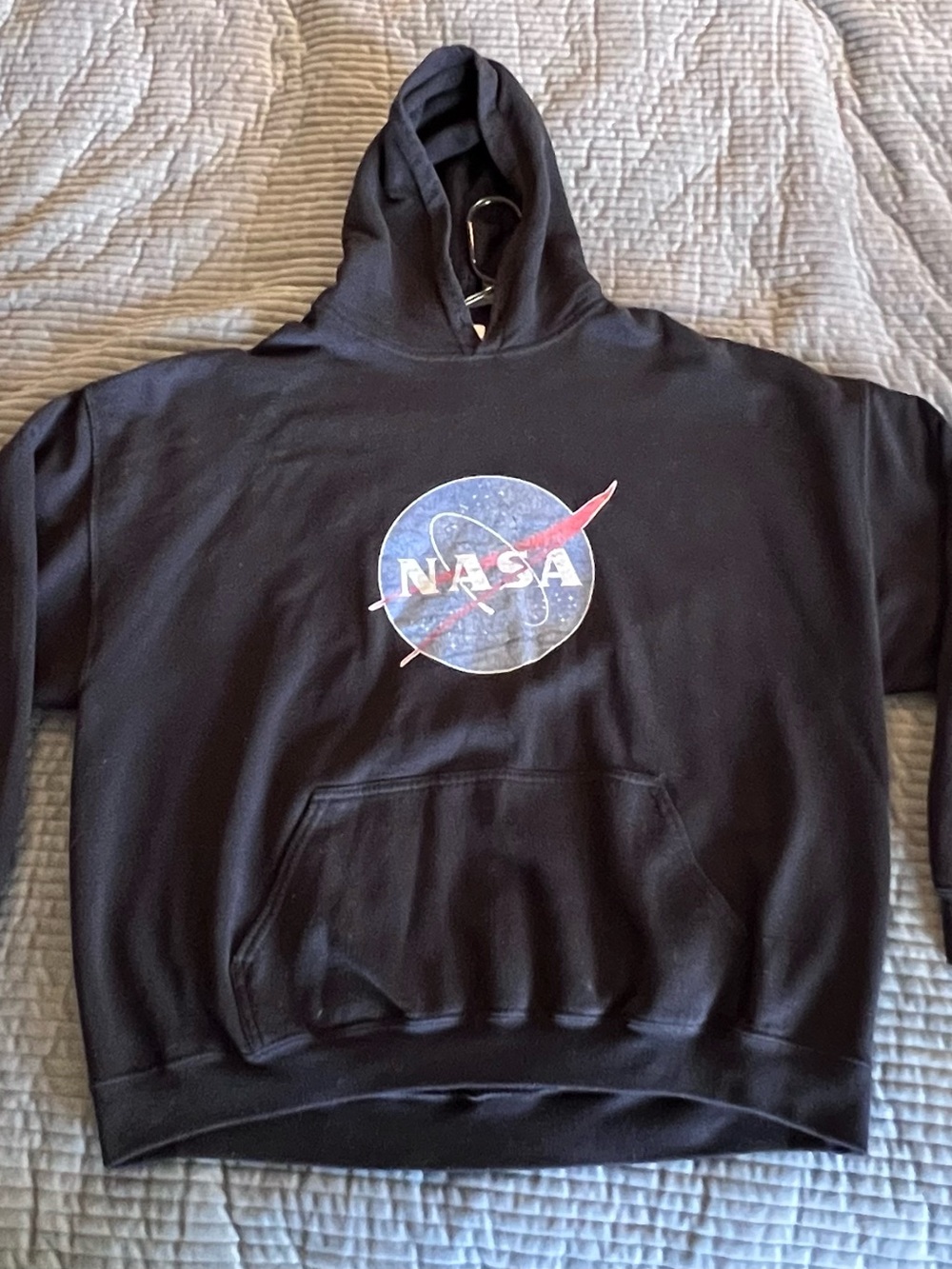 Gildan Black NASA Logo Crewneck Hoodie